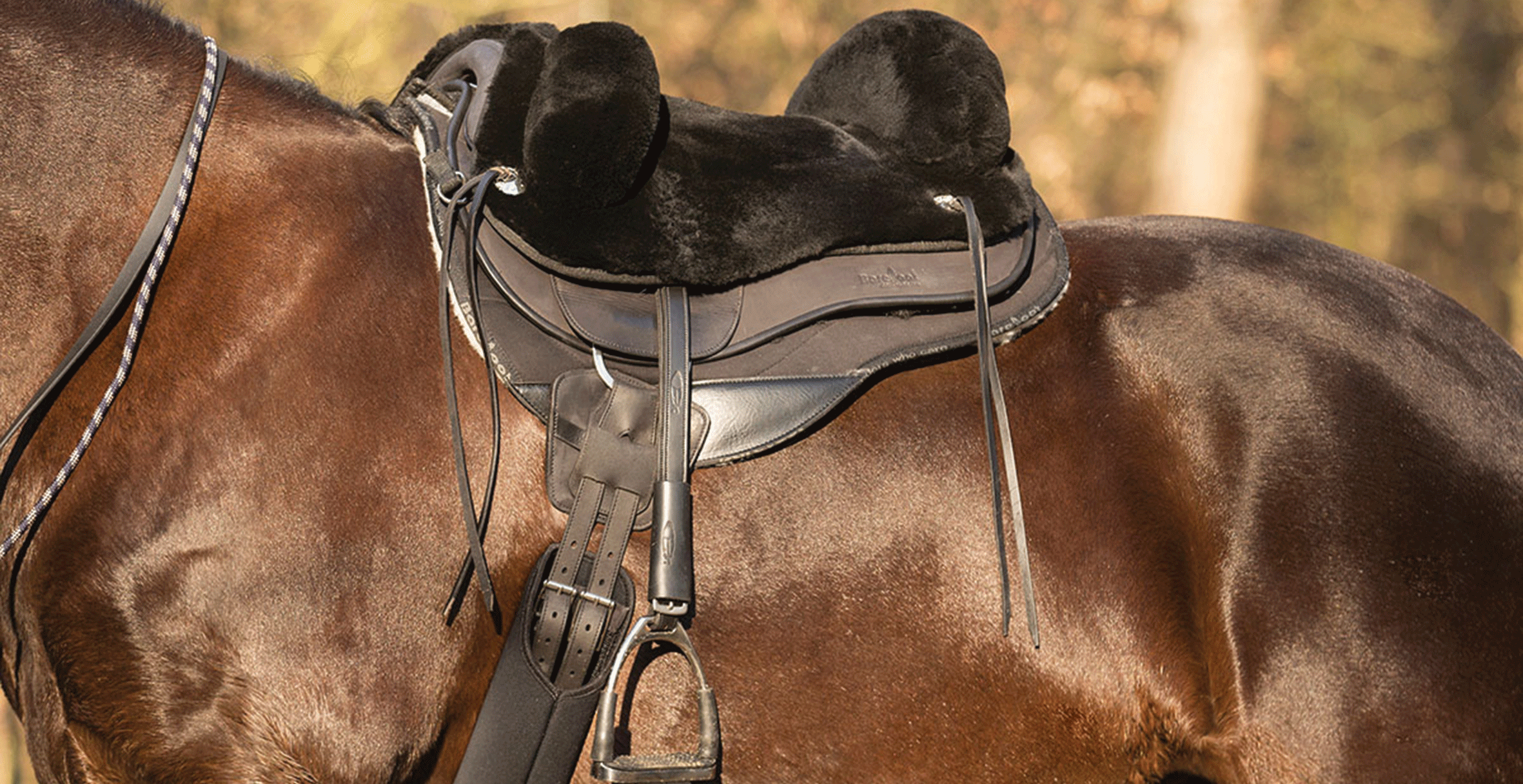 Acavallo Demi-pad En Peau De Mouton Découpé Pour La Contremarche Arriere Respira Air Release Gel