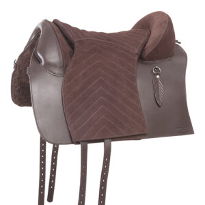 Selle Dressage Sans Arbres Amazing Horse Stuff - Cuir Marron Et Noir